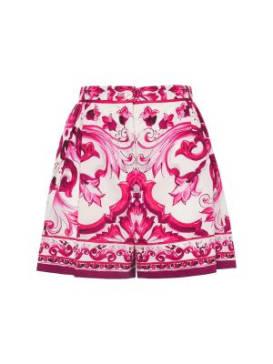Pantaloni scurți din bumbac cu imagine Dolce & Gabbana