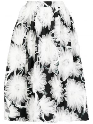 Floral midiskjørt Comme Des Garçons svart