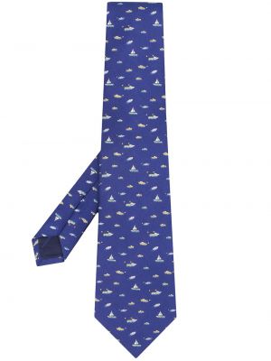 Corbata con estampado Salvatore Ferragamo Pre-owned azul