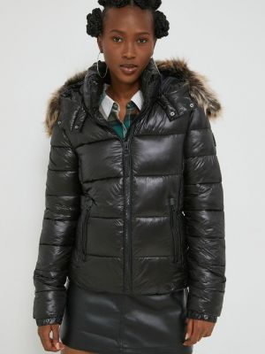 Superdry rövid kabát női, fekete, átmeneti