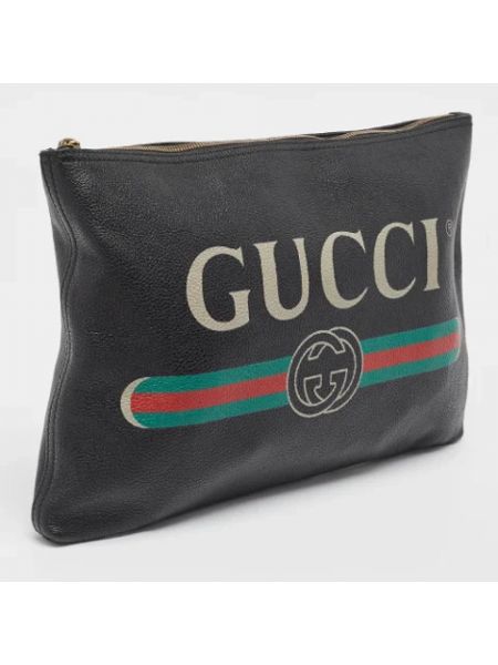 Kopertówka skórzana Gucci Vintage czarna