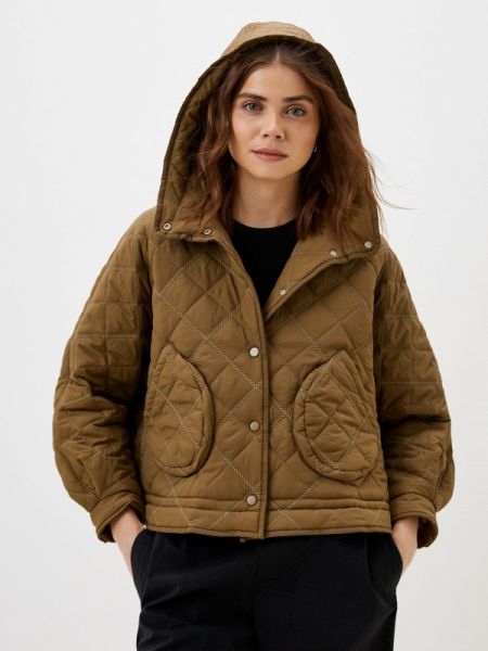 Утепленная демисезонная куртка Tuffoni коричневая