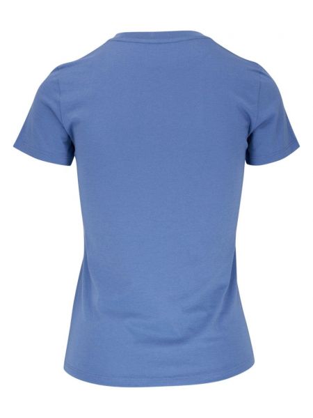 Bavlněné tričko s kulatým výstřihem Vince modré
