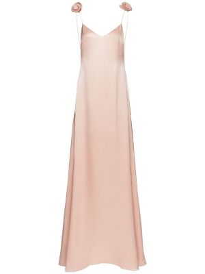 Копринена сатенена макси рокля Magda Butrym розово