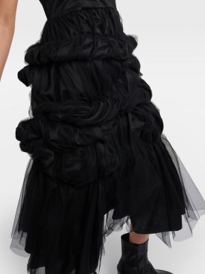 Midi haljina od tila Noir Kei Ninomiya crna
