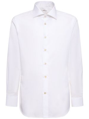 Camicia di cotone Kiton bianco