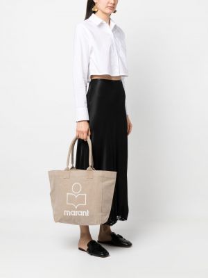 Shopper handtasche Isabel Marant beige