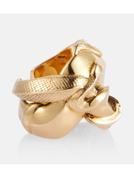 Anello d'oro pitonato Alexander Mcqueen oro