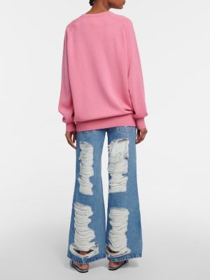 Kašmírový sveter Givenchy ružová