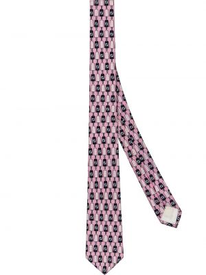 Krawat z jedwabiu Fendi, różowy