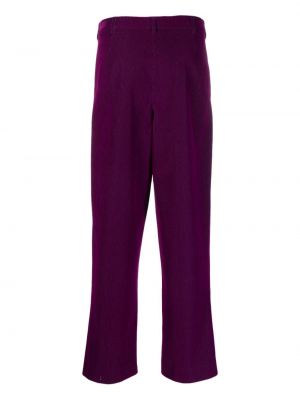 Manšestrové rovné kalhoty Roseanna fialové