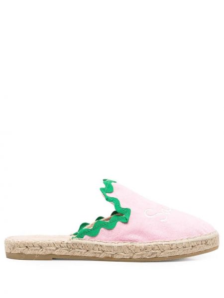 Espadrillos med broderi Mc2 Saint Barth rosa