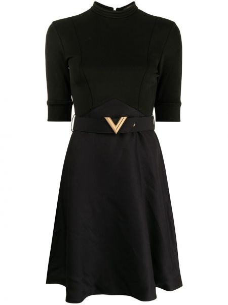 Платье с короткими рукавами Louis Vuitton, черное