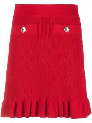 Jupe courte en tricot Pinko rouge
