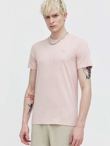 Pamučna majica Hollister Co. ružičasta