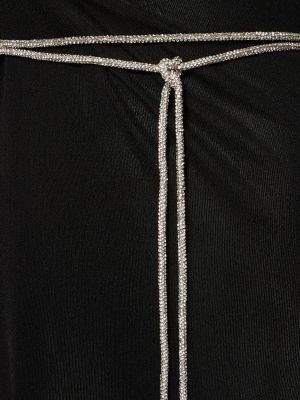Robe en viscose en tricot Alexandre Vauthier noir