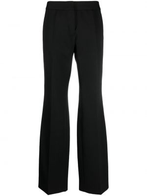 Bavlněné vlněné kalhoty relaxed fit Jil Sander černé