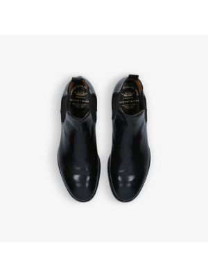 Кожаные ботинки челси с круглым носком Officine Creative черные