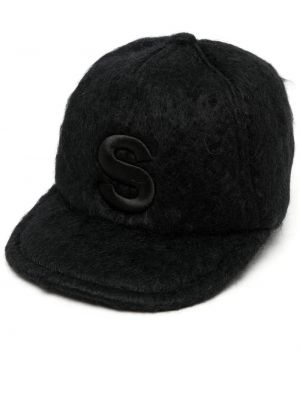 Ull brodert cap Sacai svart