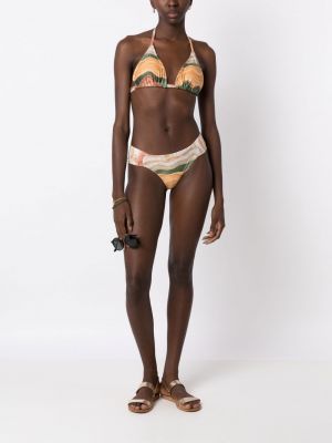 Bikini z nadrukiem w abstrakcyjne wzory Lygia & Nanny brązowy