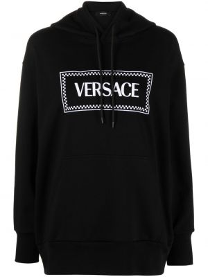 Raštuotas džemperis su gobtuvu Versace