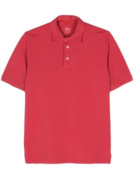 Памучна поло тениска Fedeli червено