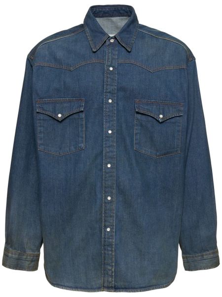 Bomuld denim skjorte Maison Margiela