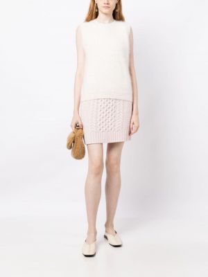 Kašmírové mini sukně Lisa Yang růžové