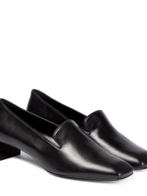 Pantofi loafer din piele The Row negru