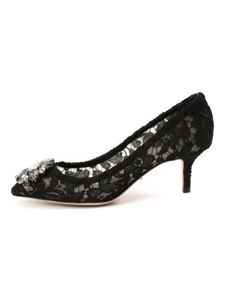 Кружевные туфли Dolce & Gabbana черные