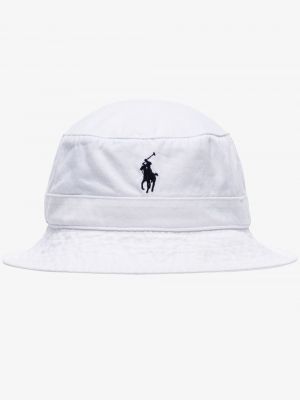 Haftowany kapelusz Polo Ralph Lauren biały
