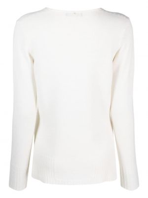 Sweter z dekoltem w serek Lorena Antoniazzi biały