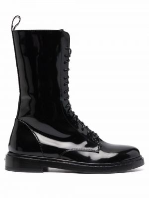 Krajkové šněrovací kotníkové boty Le Silla černé