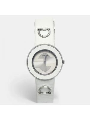 Zegarek skórzany Gucci Vintage biały
