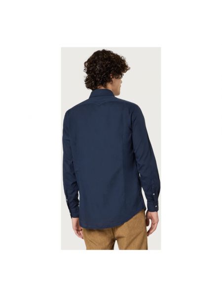Camisa con bordado Massimo Alba azul