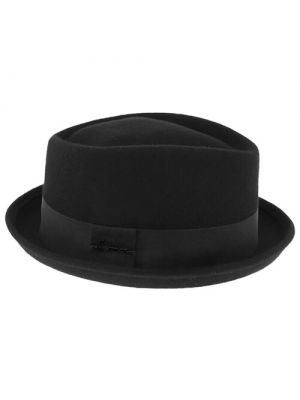 Шляпа трилби Herman, шерсть, утепленная, 59 черный