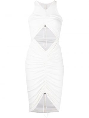 Αμάνικη κοκτέιλ φόρεμα με διαφανεια Dion Lee λευκό