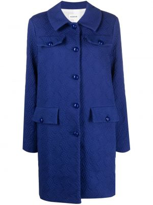 Klasický bavlnený kabát na gombíky P.a.r.o.s.h. - modrá