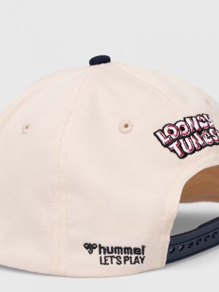 Бавовняна кепка з аплікацією Hummel бежева