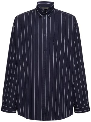 Oversize svītrainas kokvilnas krekls Balenciaga