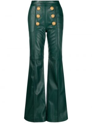 Pantalon à boutons large Balmain vert