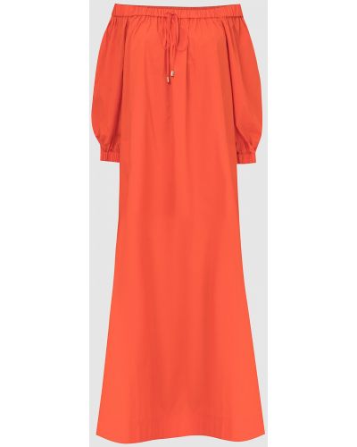 З розрізом плаття міді Twin-set, помаранчеве