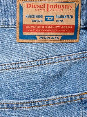 Szorty jeansowe z wiskozy Diesel niebieskie