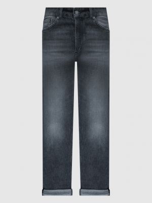 Серые джинсы с потертостями Dondup