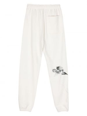 Pantalon de joggings à imprimé Y-3 blanc