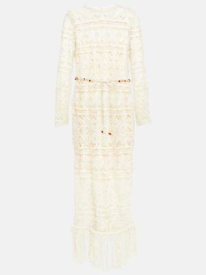 Sukienka midi koronkowa Zimmermann biała