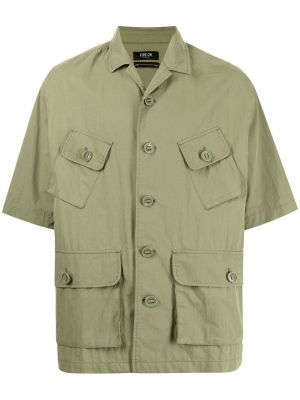 Camisa con botones con bolsillos Five Cm verde