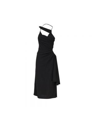 Sukienka asymetryczna Jacquemus czarna