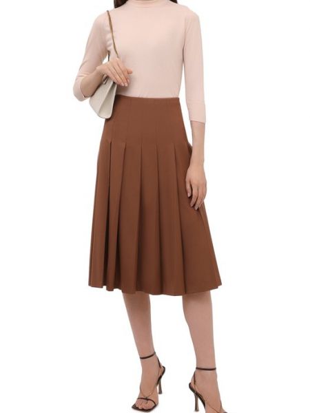 Кашемировая юбка Loro Piana коричневая