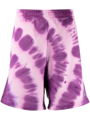 Pantalones cortos deportivos con estampado tie dye Msgm violeta